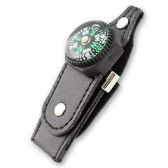 Leather USB Drive with compass